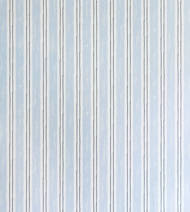 Painter's Stripe Wallpaper - Blue