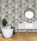 BMTD001-01B - Abstract Jungle Wallpaper - Putty Grey - Brand McKenzie