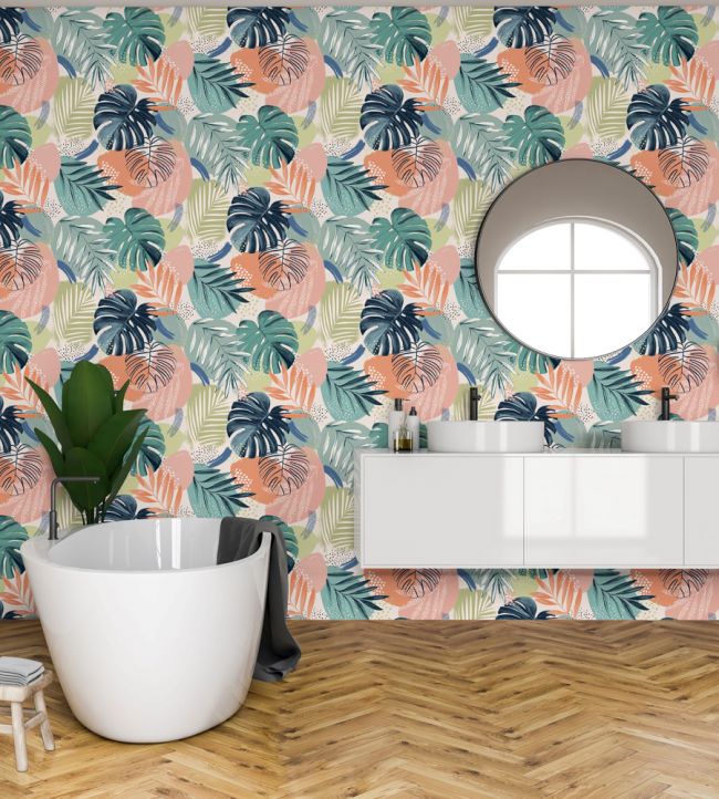 Abstract Jungle Room Wallpaper - Multicolor