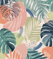 BMTD001-01C - Abstract Jungle Wallpaper - Teal Blue - Brand McKenzie