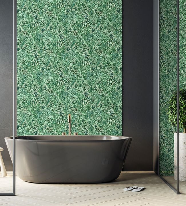 BMTD001-02A - Alpine Landscape Wallpaper - Alpine Green - Brand McKenzie