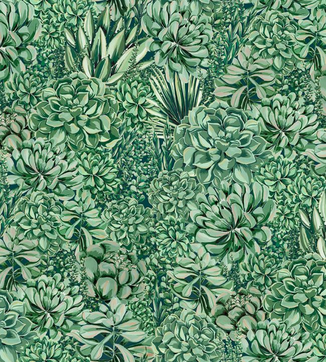BMTD001-02A - Alpine Landscape Wallpaper - Alpine Green - Brand McKenzie