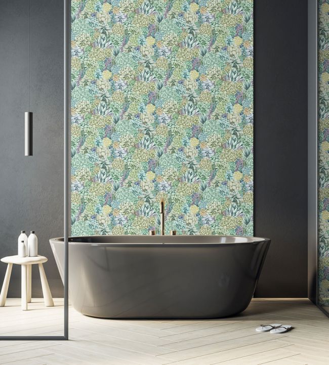 BMTD001-02B - Alpine Landscape Wallpaper - Green Multicoloured - Brand McKenzie