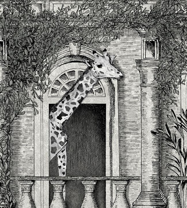 Animal Architecture Room Wallpaper 3 - Gray