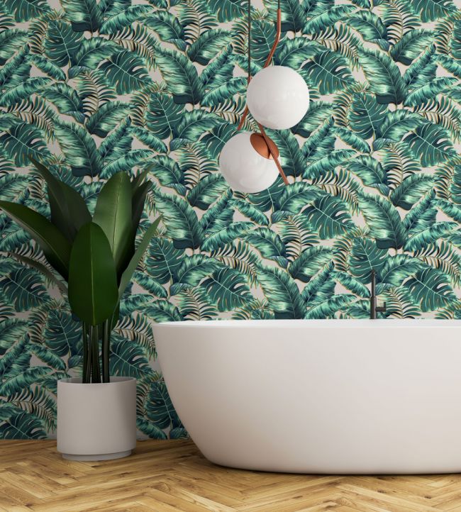 Banana Leaves Room Wallpaper - Green