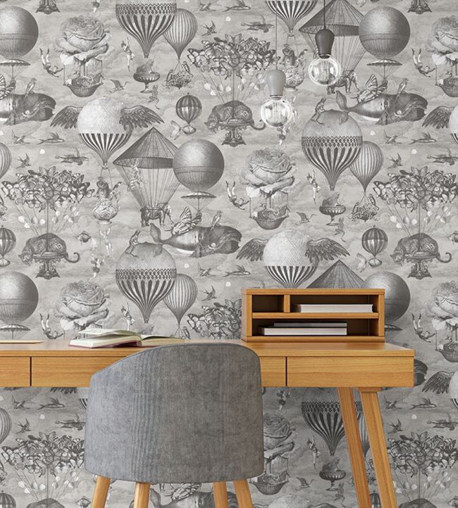 BMTD001-07A - Curious Skies Wallpaper - Black & White - Brand McKenzie