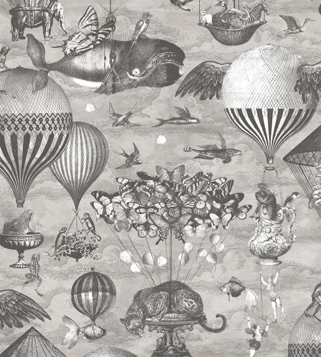 BMTD001-07A - Curious Skies Wallpaper - Black & White - Brand McKenzie