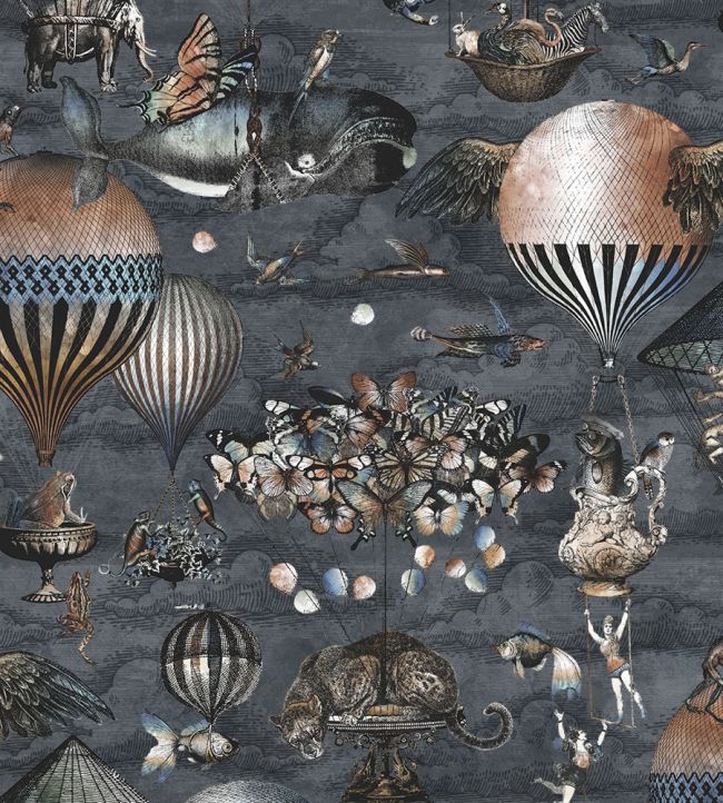 BMTD001-07B - Curious Skies Wallpaper - Midnight Blue - Brand McKenzie