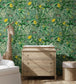 BMTD001-09B - Monkey Forest Wallpaper - Dark Green & Yellow - Brand McKenzie