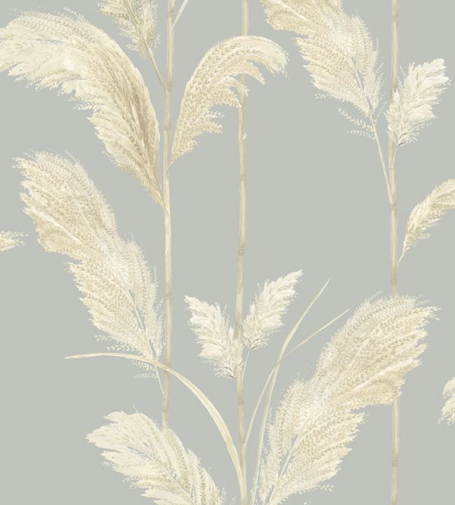 BMTD001-10A - Pampas Grass Wallpaper - Cornflower Blue - Brand McKenzie