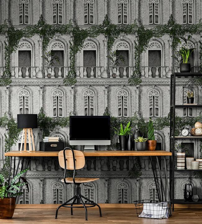 The Architecture Room Wallpaper - Gray