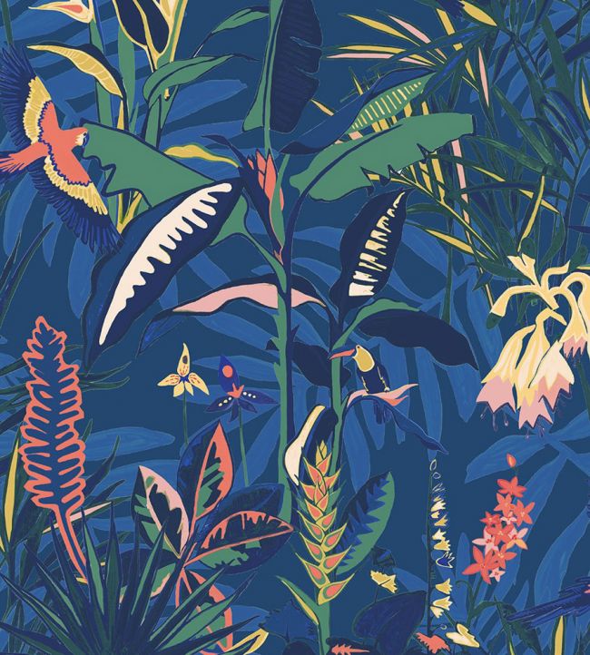 BMTD001-14A - The Tropics Wallpaper - Deep Blue - Brand McKenzie