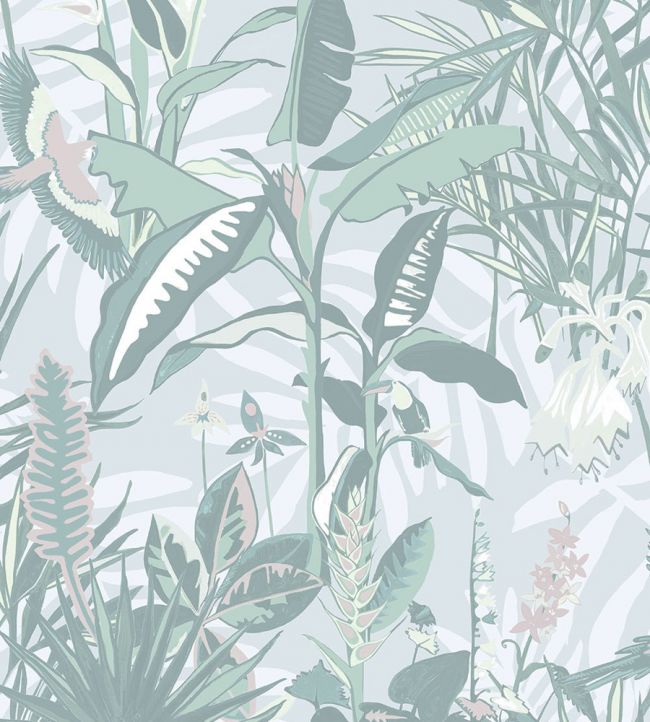 BMTD001-14B - The Tropics Wallpaper - Mint Green - Brand McKenzie