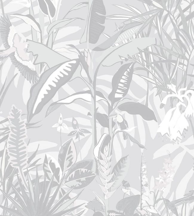 The Tropics Wallpaper - Gray