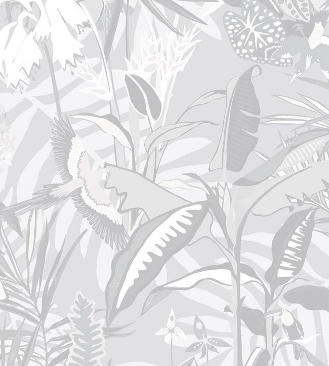 The Tropics Room Wallpaper 3 - Gray