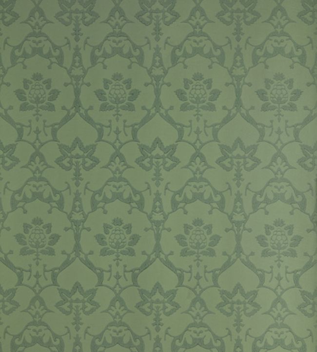 Brocade Wallpaper - Green