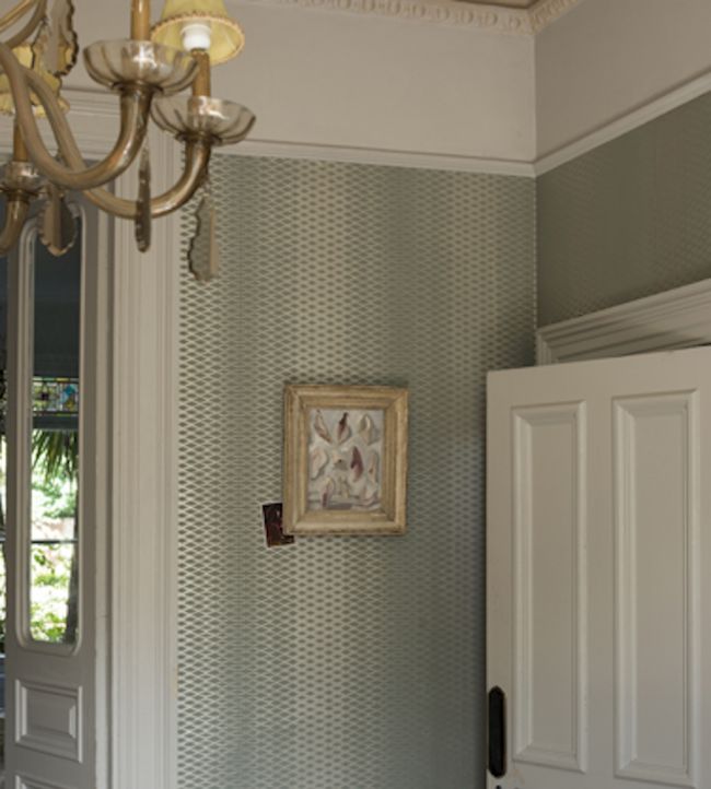 Lattice Room Wallpaper 2 - Gray