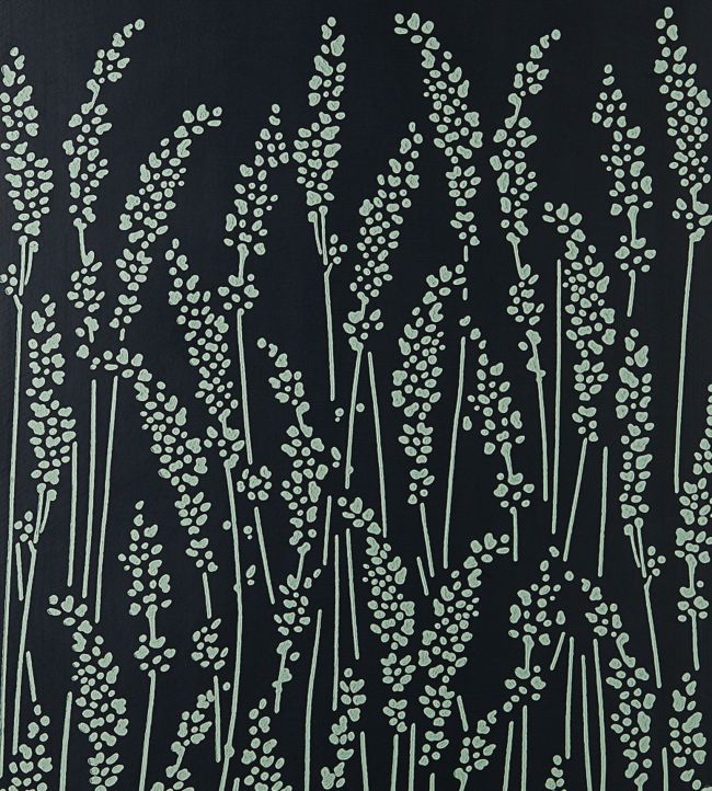 Feather Grass Wallpaper - Black