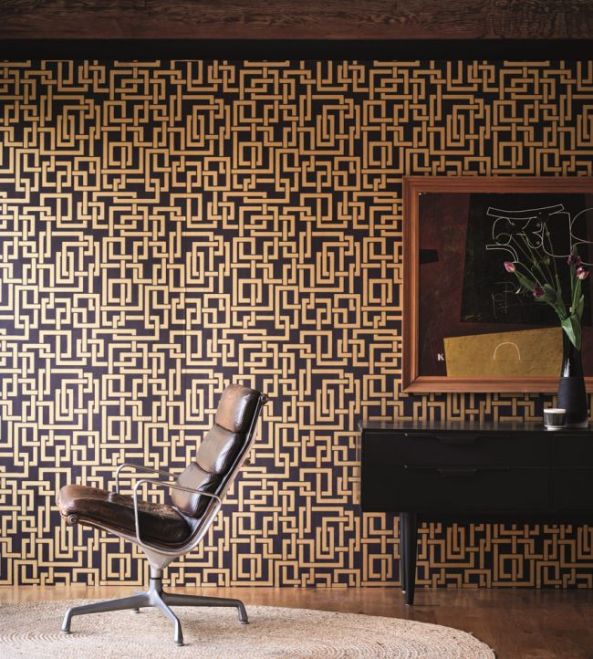 Enigma Room Wallpaper - Black