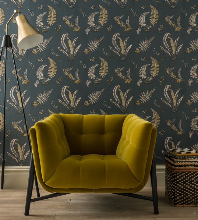 Ferns Room Wallpaper - Gray