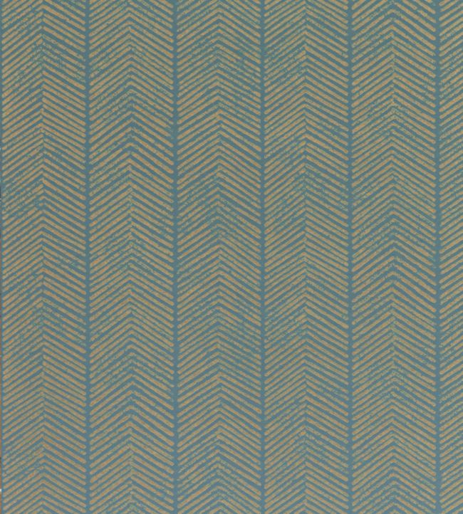 Herringbone Wallpaper - Blue