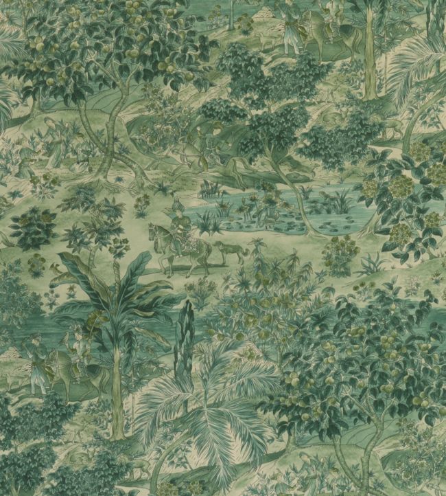 Ramayana Wallpaper - Green