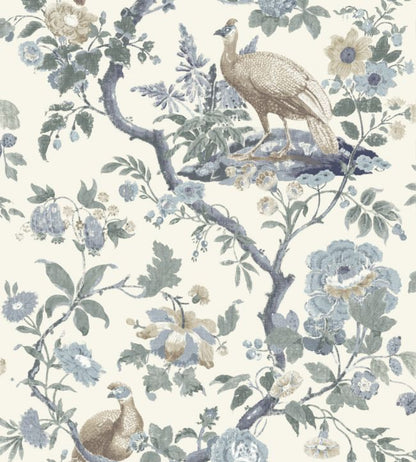 Broughton Rose Wallpaper - Blue