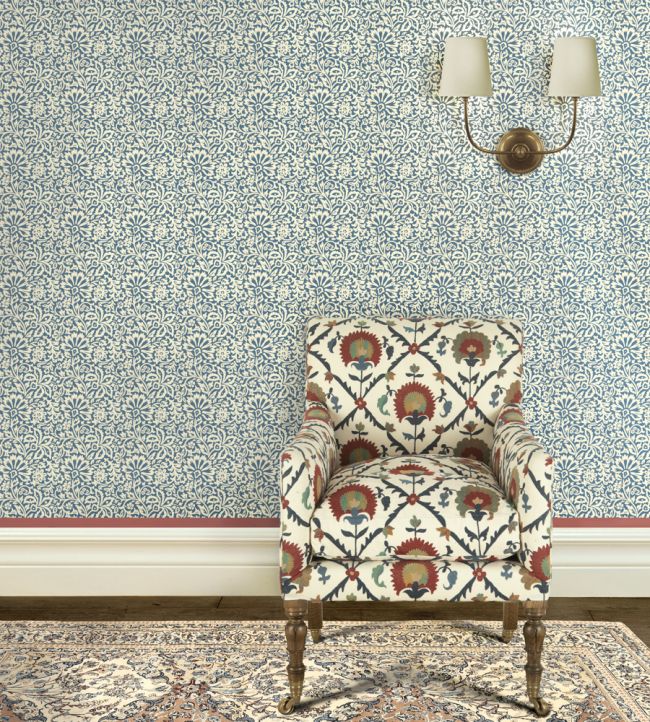 Flora Room Wallpaper - Blue