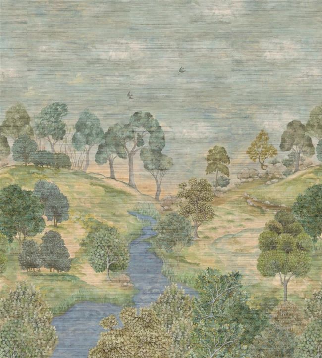 Bandipur Grasscloth Wallpaper - Sky - PDG1144/01 - Designers Guild