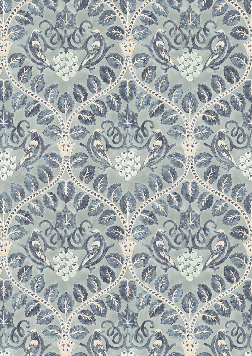 Berry Brothers Wallpaper - Blue - Lewis & Wood