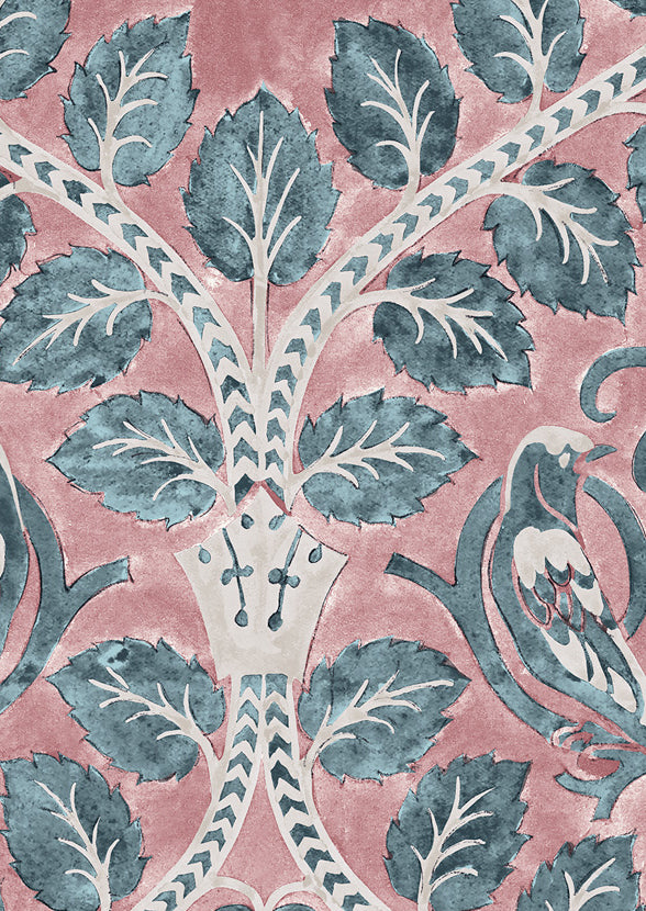 Berry Brothers Wallpaper - Raspberry - Lewis & Wood