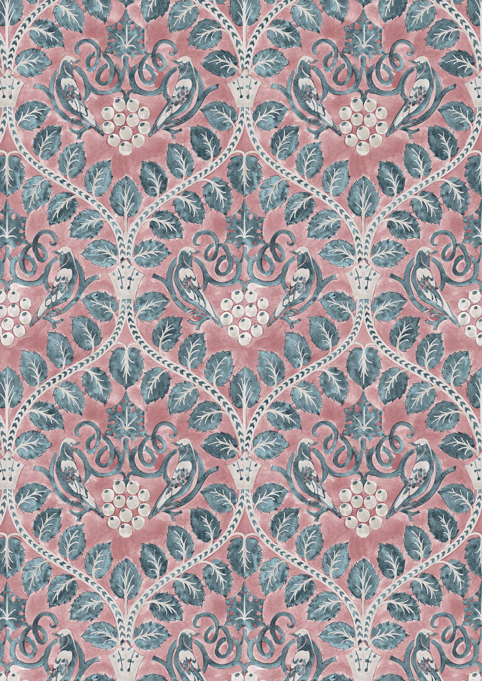 Berry Brothers Wallpaper - Raspberry - Lewis & Wood