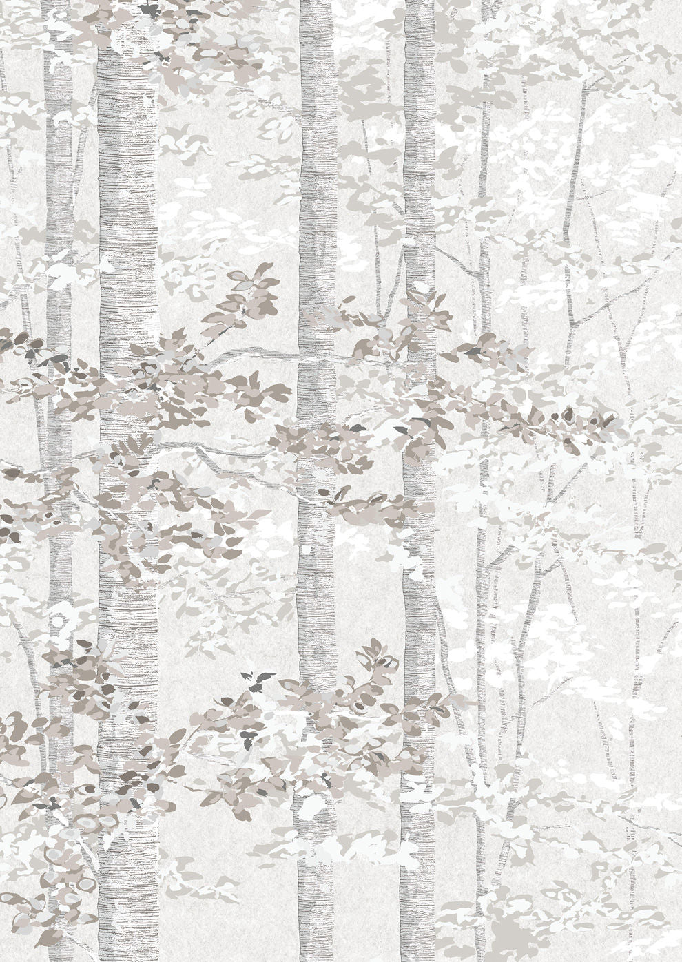 Bosky Wallpaper - Gray - Lewis & Wood