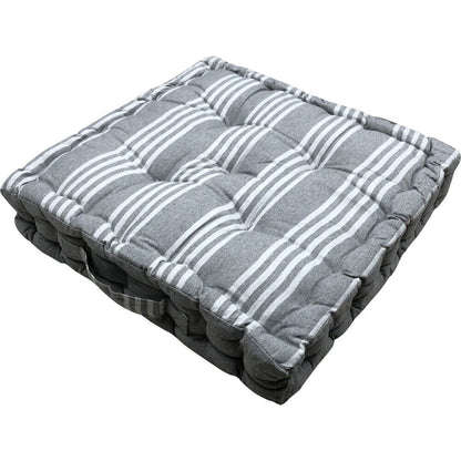 March Stripe Grey Floor Cushion