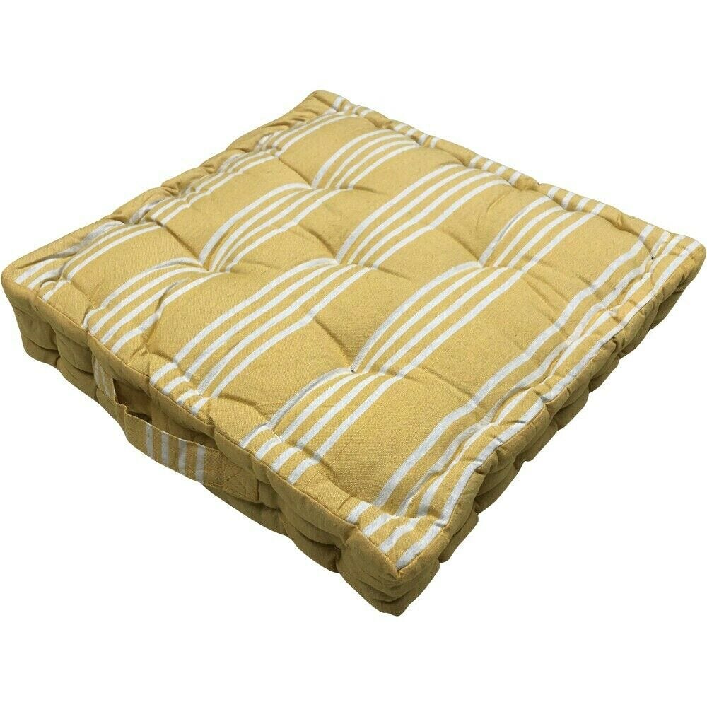 March Stripe Yellow Floor Cushion
