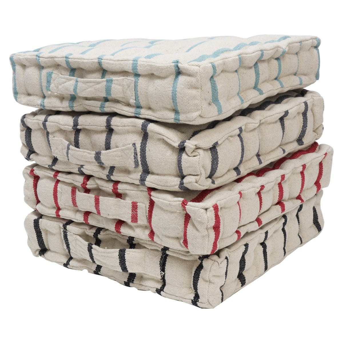 Austin Stripe Charcoal Floor Cushion