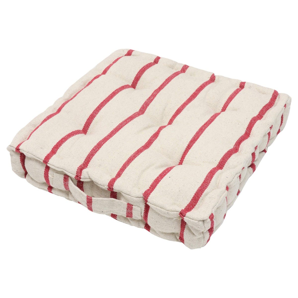Austin Stripe Red Floor Cushion