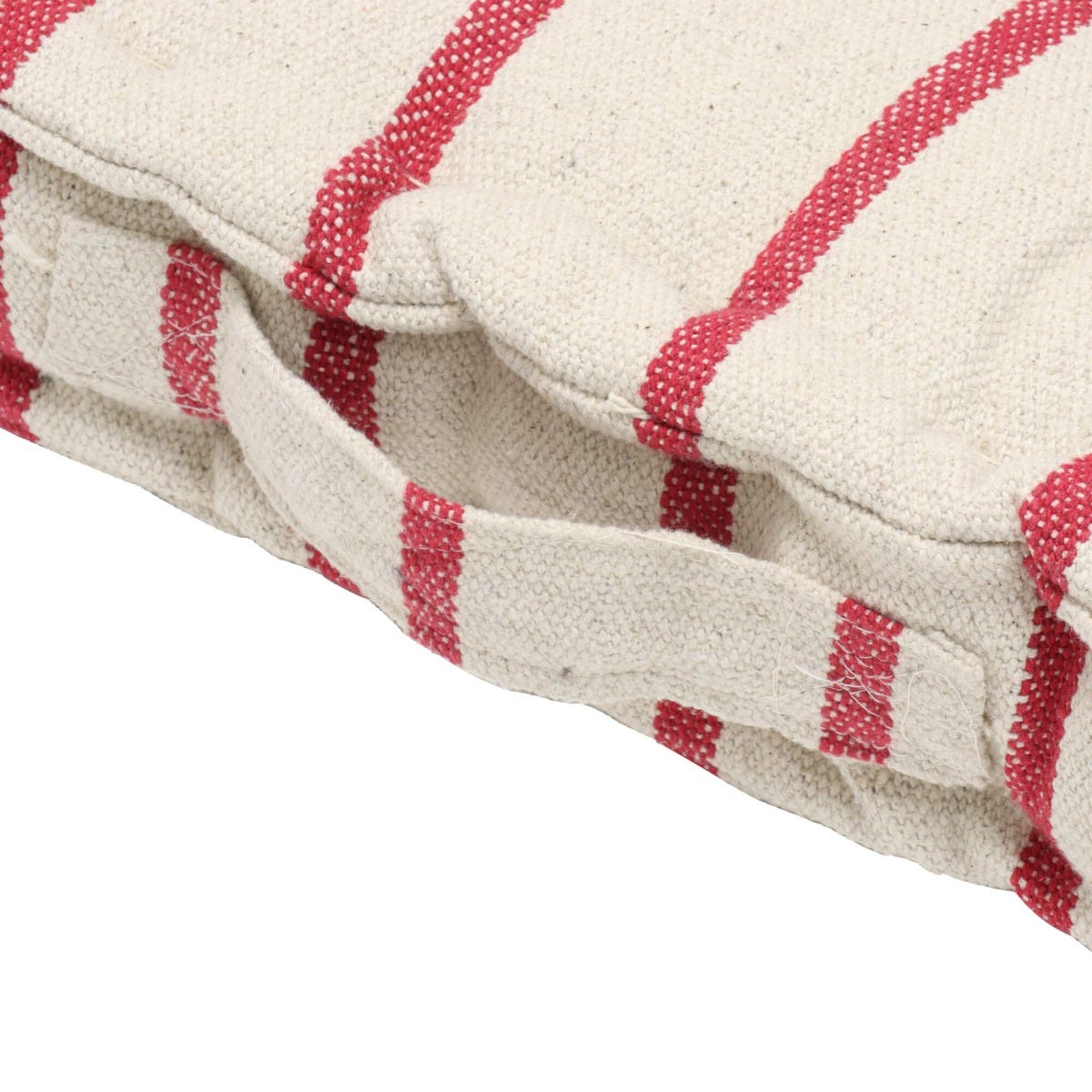 Austin Stripe Red Floor Cushion