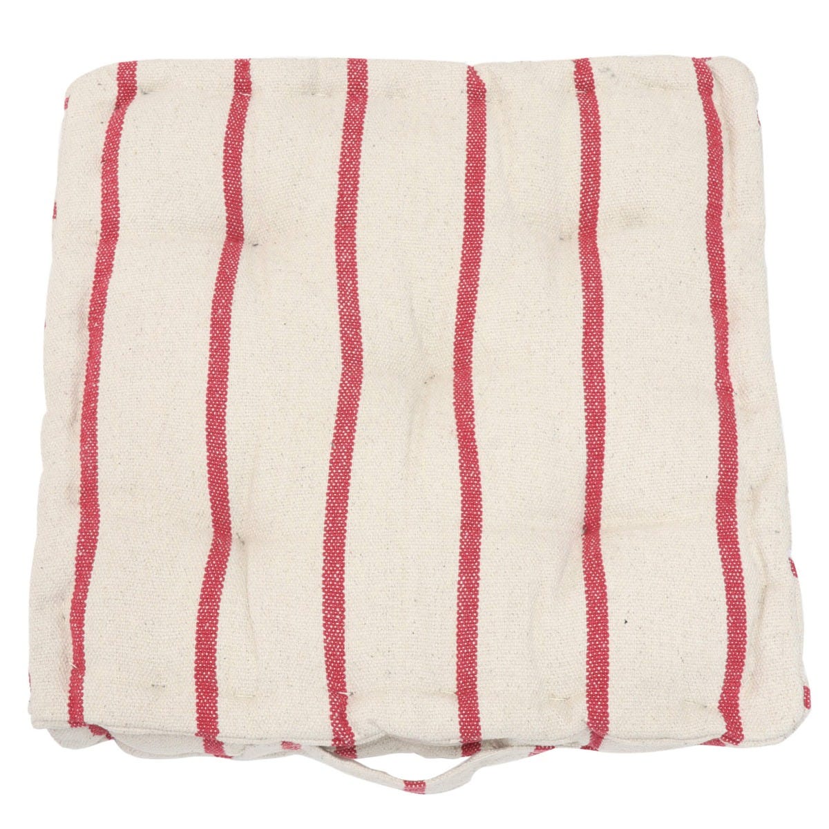 Austin Stripe Red Floor Cushion