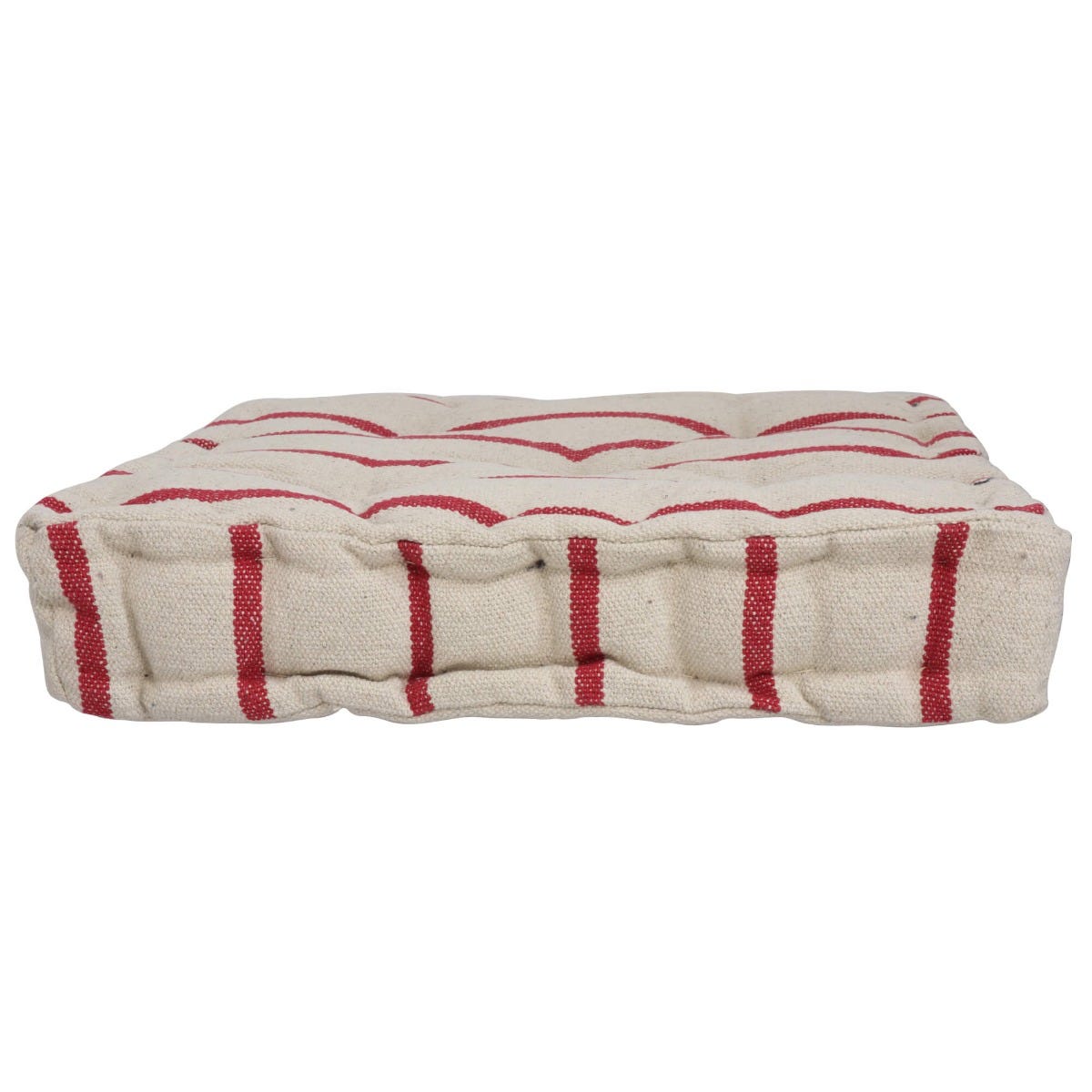 Austin Stripe Red Floor Cushion
