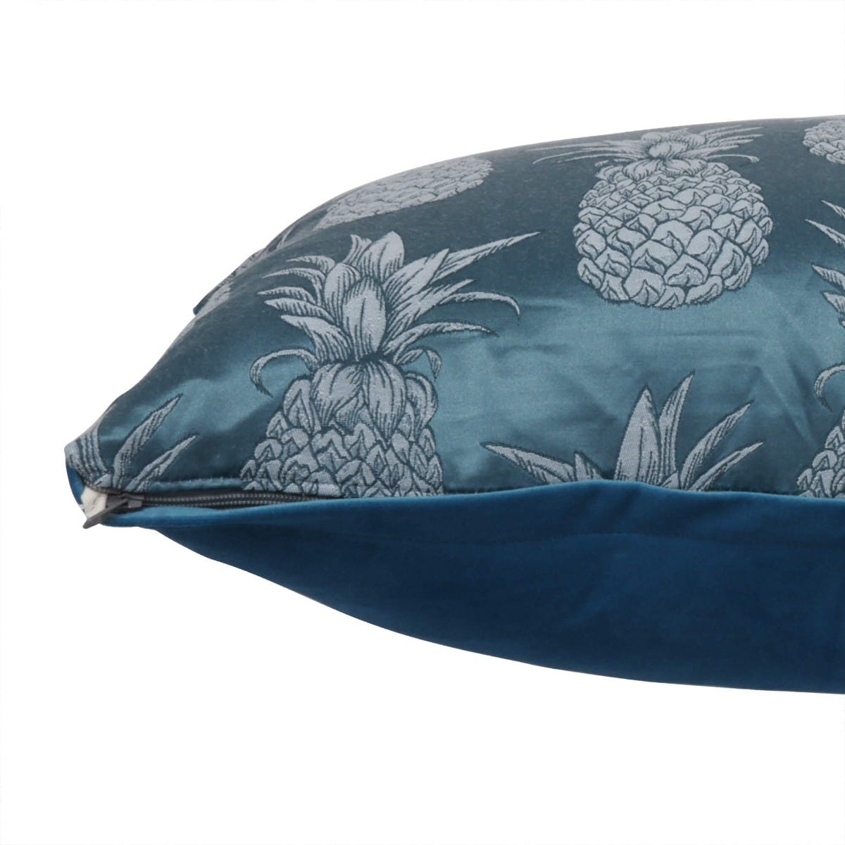 Tiki Pineapple Teal Oblong Side Cushion
