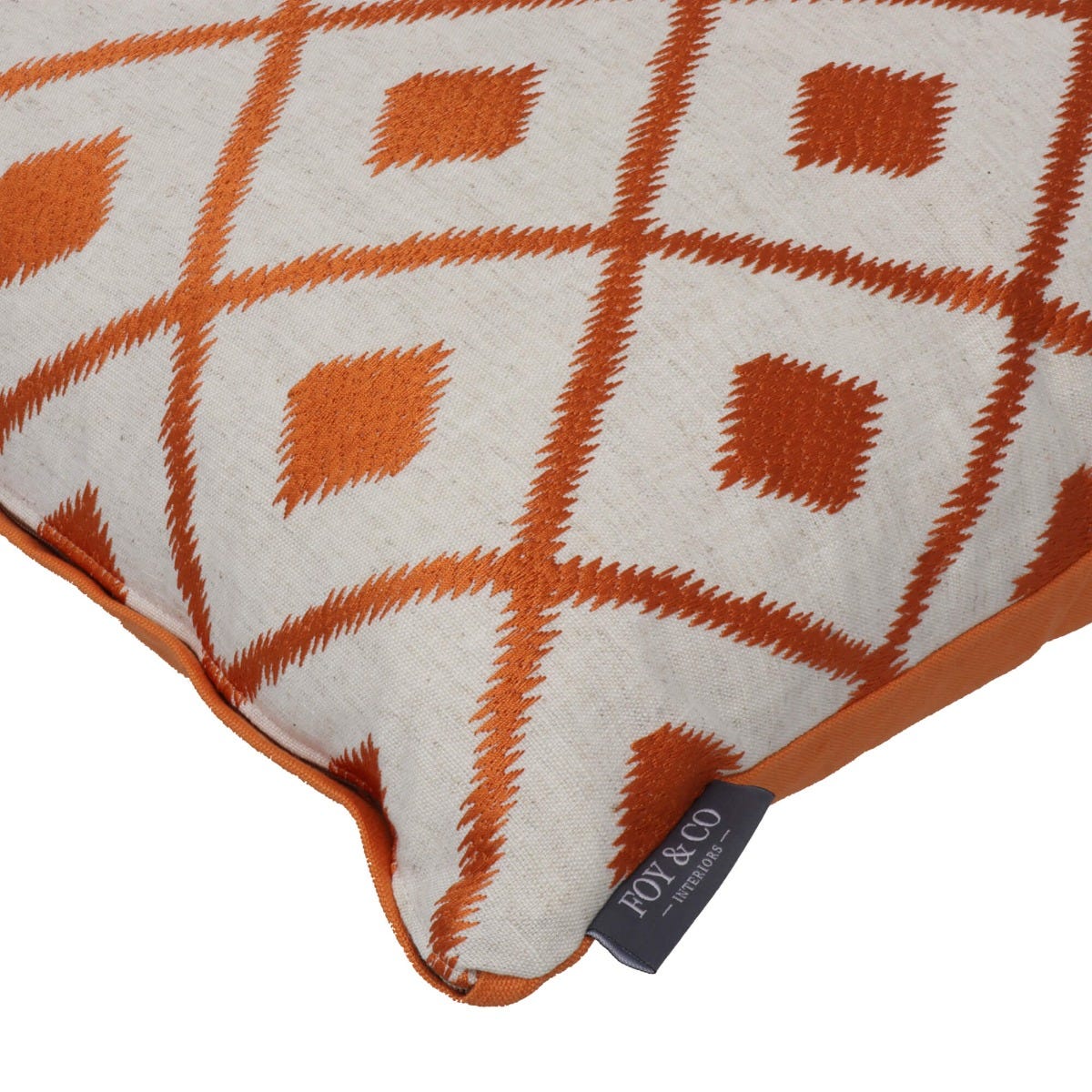 Agadir Ikat Side Cushion - Orange