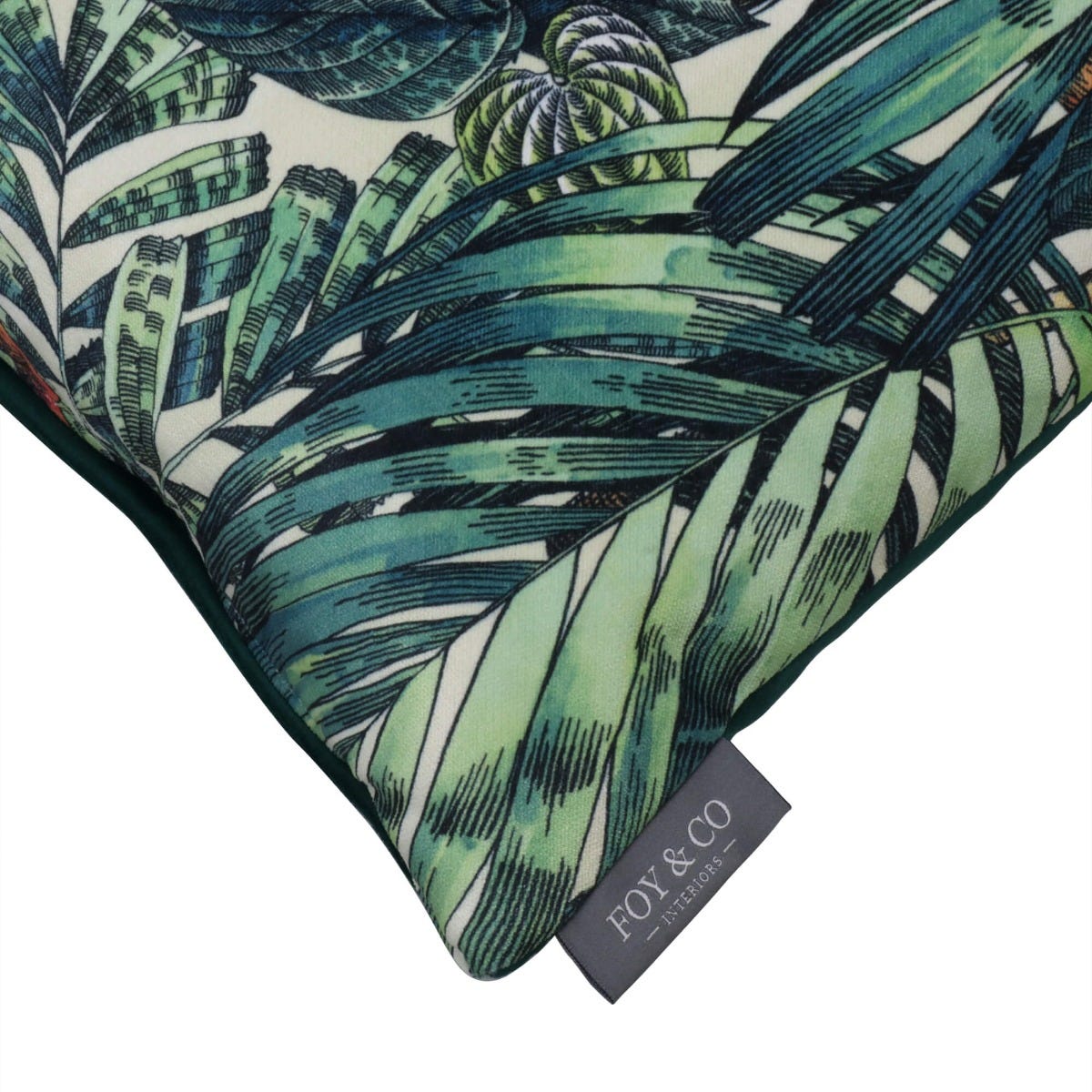 Orangutan Forest Green Velvet Side Cushion