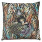Orangutan Forest Teal / Orange Velvet Cushion