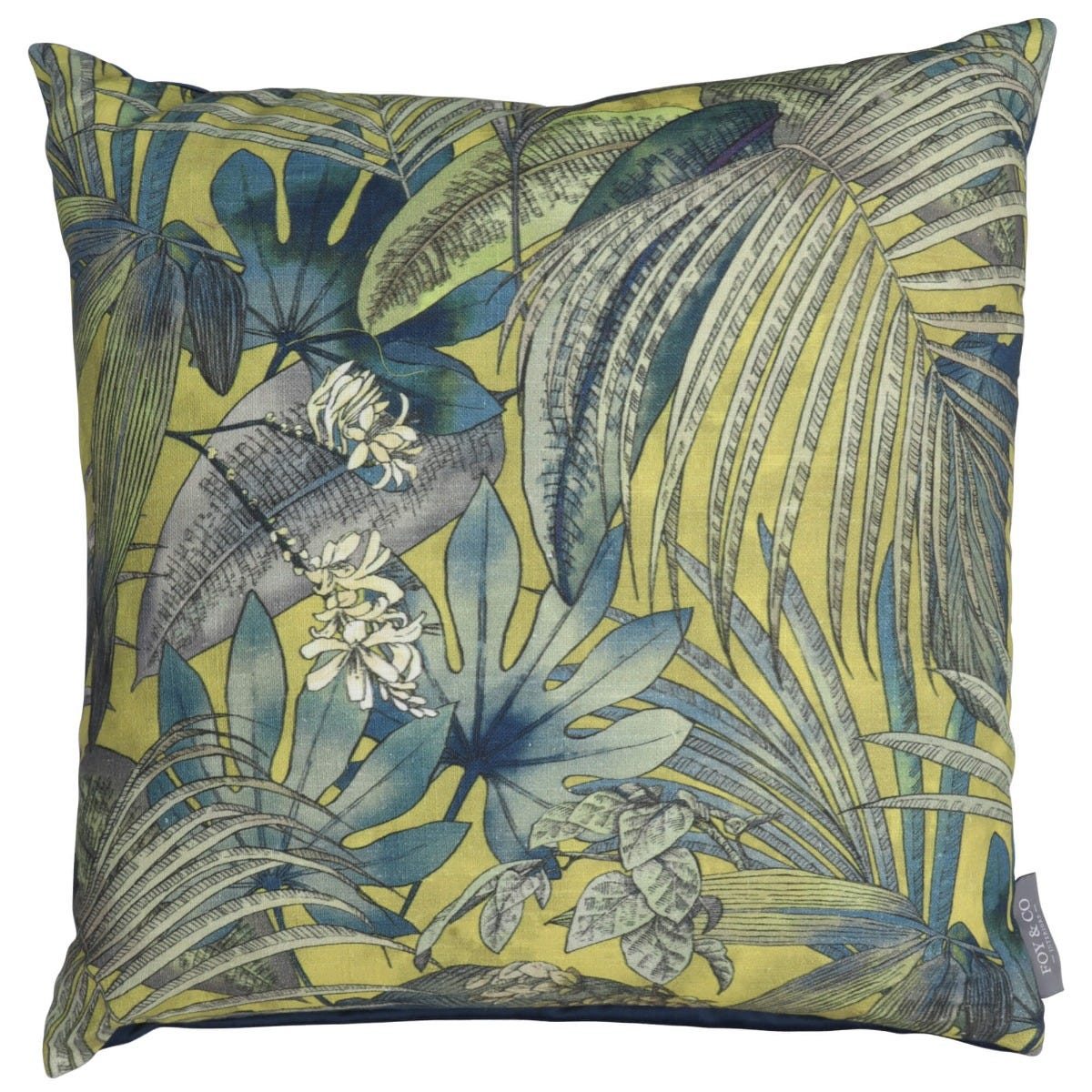 Waikiki Palms Green / Blue Cushion