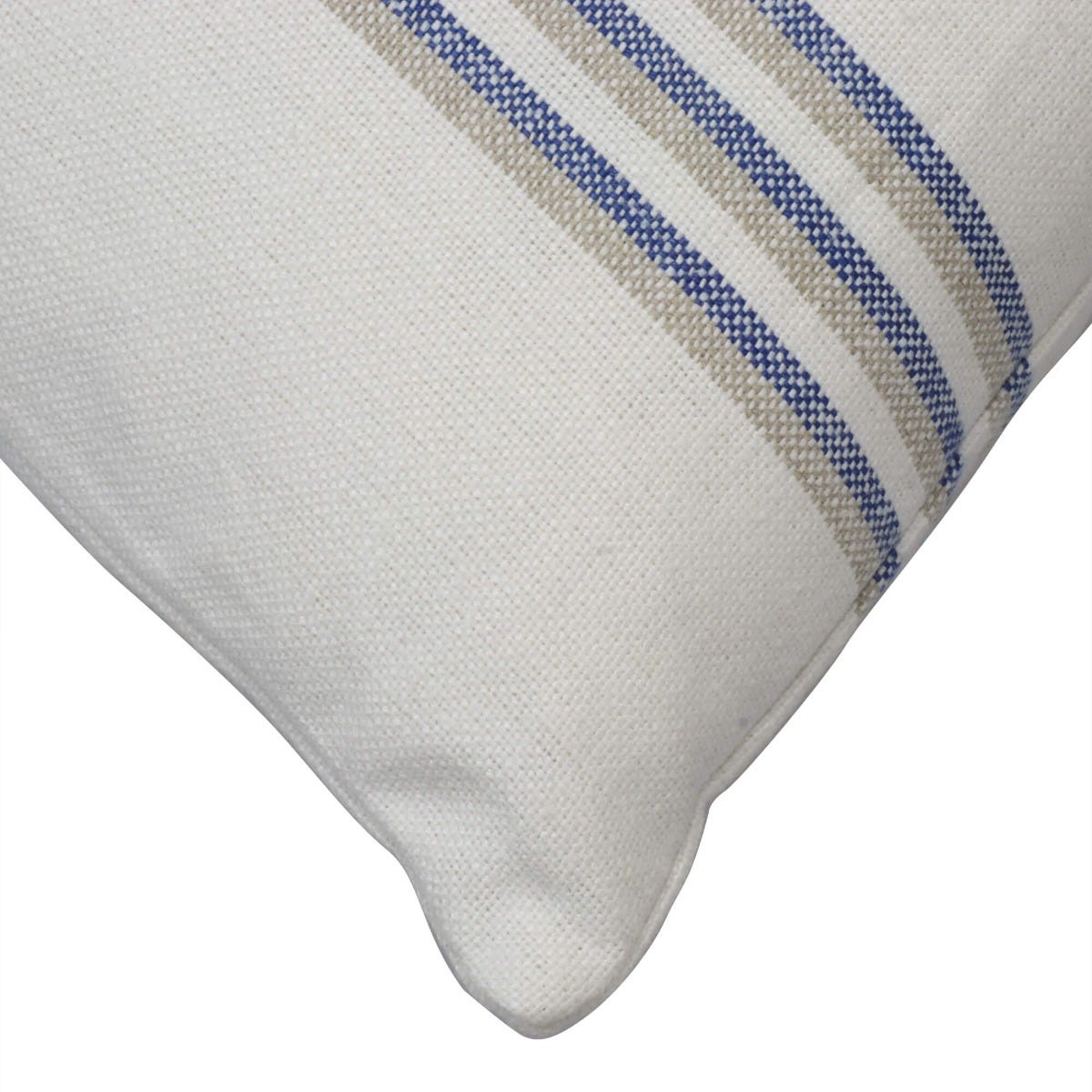 Salcombe Stripe Side Cushion - White