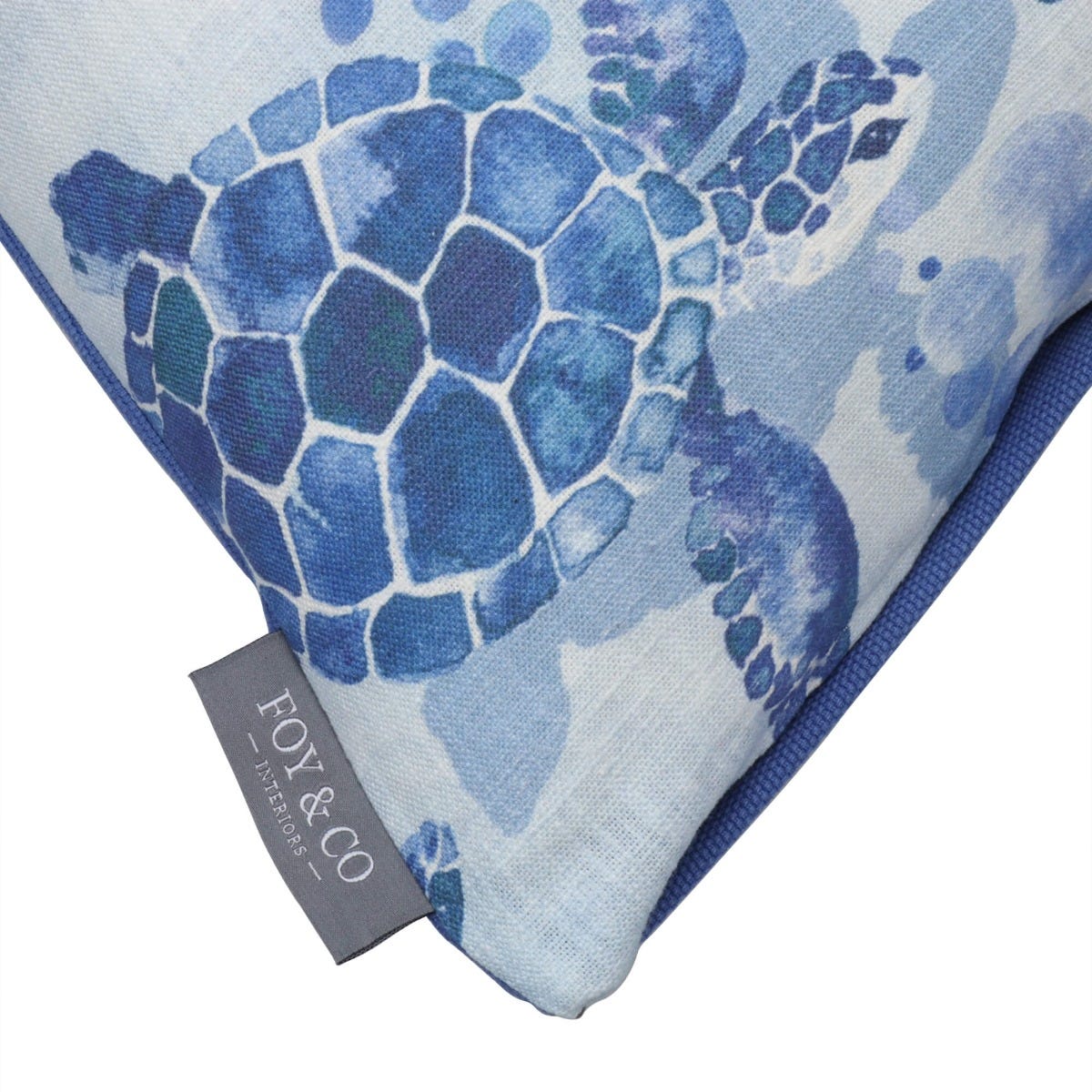 Sea Turtles Blue Oblong Side Cushion