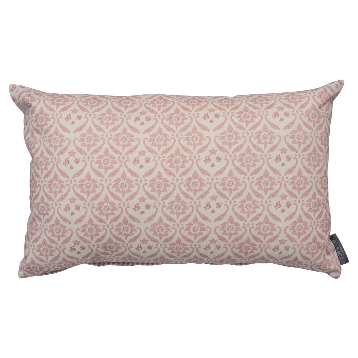 Wentworth Damask Pink Oblong Cushion