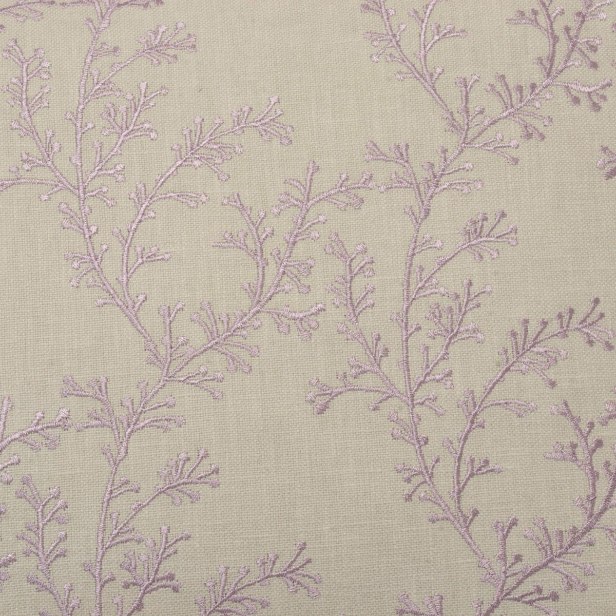 Amelia Floral Embroidered Lilac Oblong Cushion