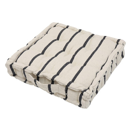 Austin Stripe Charcoal Floor Cushion